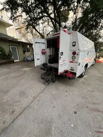 Magnet Plumbing service vehicle on-site for Slab Leak Repair in Dula Springs